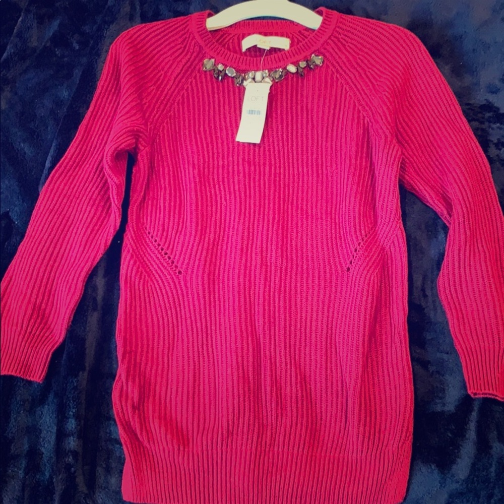 LOFT New red sweater, XSP
